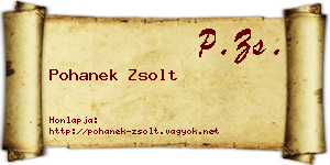 Pohanek Zsolt névjegykártya